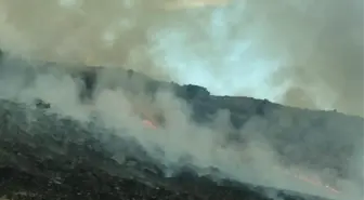 Kars'ta Askeri Tatbikat Alanında Anız Yangını Söndürüldü
