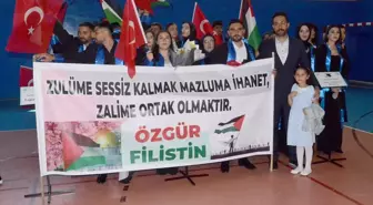 Kafkas Üniversitesi Mezuniyet Töreni'nde Filistin'e Destek Gösterisi