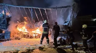 Kayseri'de Tır Dorsesinde Yangın Çıktı