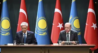 Kazakistan Cumhurbaşkanı Tokayev, Cumhurbaşkanı Erdoğan ile ortak basın toplantısında konuştu: (1)