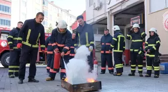 Kırklareli'nde İtfaiye Ekiplerine Yangın Eğitimi Verildi