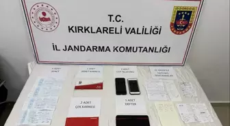 Kırklareli'nde Tefecilik Operasyonu: Bir Şüpheli Yakalandı