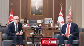 KKTC Cumhurbaşkanı Tatar, Hazine ve Maliye Bakanı Şimşek'i kabul etti
