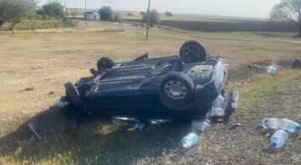 Konya'da Devrilen Otomobilde 2 Yaralı