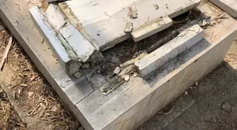 Kozan'da Mezarlıkta Tahrip Edilen Mezar Taşları İhbar Edildi