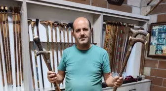 Malazgirt Zaferi'nin yıl dönümü için hazırladığı bastonlara 24 Oğuz boyuna ait tamgaları işledi