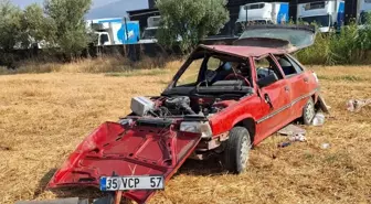 Salihli'de Tarlaya Devrilen Otomobilin Sürücüsü Hayatını Kaybetti