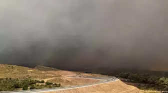 Manisa'nın Akhisar ilçesinde orman yangınına hava ve karadan müdahale