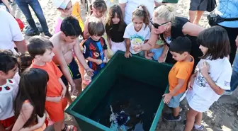 Mersin'de 'Soli' İsimli Yeşil Deniz Kaplumbağası Denize Salındı