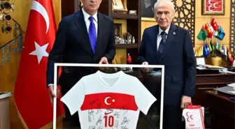 MHP Genel Başkanı Bahçeli, TFF Başkanı Hacıosmanoğlu'nu Kabul Etti