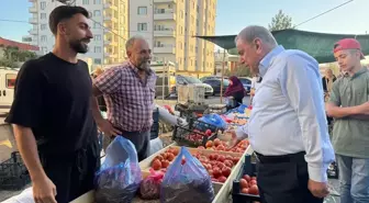 Başkan Şahin, Semt Pazarında Esnaf ve Vatandaşlarla Buluştu