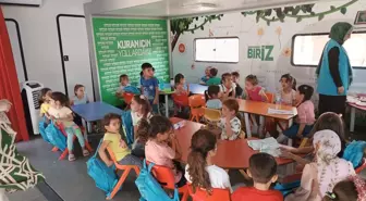 Diyanet'in Mobil Kur'an Kursu Tırı Adıyaman'da Çocuklarla Buluştu