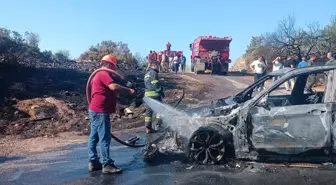 Muğla'da Otomobil Yangını Ormana Sıçradı