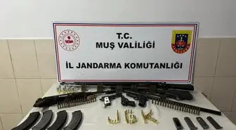 Muş'ta Evde Silah ve Mühimmat Ele Geçirildi