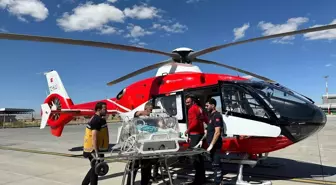 Muş'ta Asfiksi Tanısı Alan Yenidoğan, Ambulans Helikopterle Van'a Sevk Edildi
