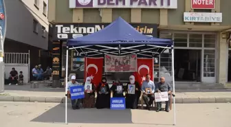 Muş'ta Aileler, PKK Tarafından Dağa Götürülen Çocukları İçin Eylemde Bulundu