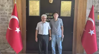 500 Tam Puan Alan Öğrenci Abdullah Asım Şahin'e Tebrik Ziyareti