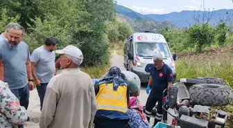 Çorum'da ATV Devri, İki Kişi Yaralandı