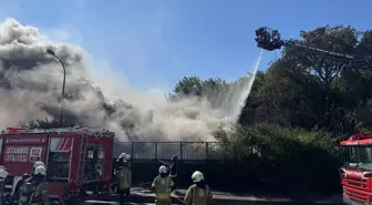Pendik'te İSKİ Arıtma Tesisinde Yangın Çıktı