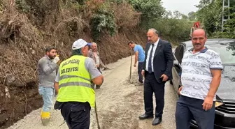 Salıpazarı Belediye Başkanı Karaca, Yol Çalışmalarını İnceledi