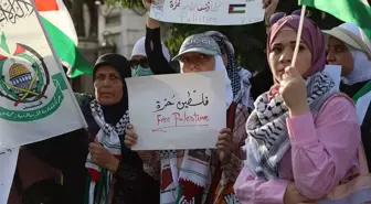 Şam'da Gazze Ablukası Protestosu