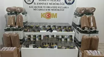 Samsun Terme'de 83 Bin Kaçak Makaron Ele Geçirildi