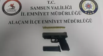 Alaçam'da Düğünde Ruhsatsız Tabanca Ele Geçirildi