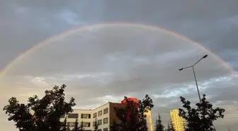 Samsun'da Sağanak Yağış Sonrası Gökkuşağı Görüntüleri