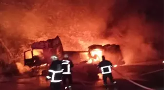 Şanlıurfa'da Akaryakıt Tankeri Devrildi, Yangın Çıktı