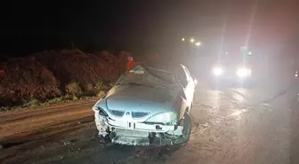 Siverek'te Devrilen Otomobilin Sürücüsü Yaralandı
