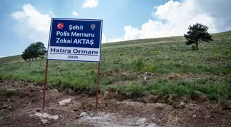 Şehit annesinin 'oğlunun adına hatıra ormanı oluşturulması' vasiyetini polisler yerine getirdi