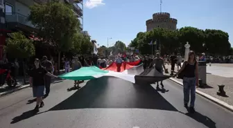 Selanik'te İsrail'in Gazze Saldırılarına Protesto