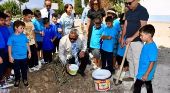Silifke'de Öğrenciler Zeytin Fidanı Dikti