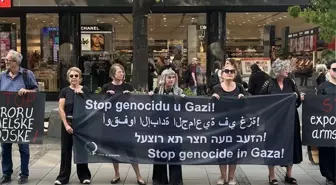 Sırbistan'da Siyah Giyen Kadınlar Derneği'nden Gazze İçin Eylem