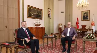TBMM Başkanı Kurtulmuş, Cumhurbaşkanlığı İletişim Başkanı Duran'ı kabul etti
