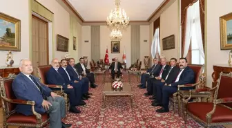 TBMM Başkanı Kurtulmuş, TOBB Başkanı Hisarcıklıoğlu'nu Kabul Etti