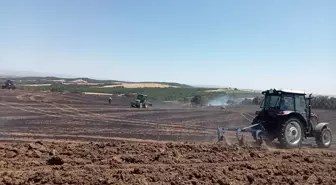 Malkara'da Buğday Tarlasında Yangın