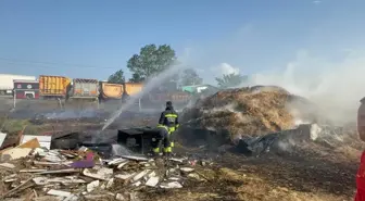 Çorlu'daki Çiftlikte Yangın Çıktı
