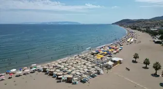 Tekirdağ'da Sıcak Hava Vatandaşları Sıcak Plajlara Yöneltti