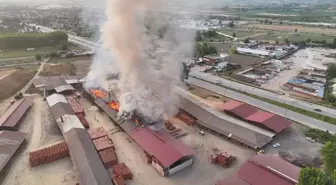 Tokat'ta Tuğla Fabrikasında Yangın