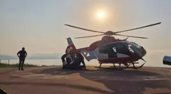 Yaylada Rahatsızlanan Kadına Ambulans Helikopterle Ulaşım