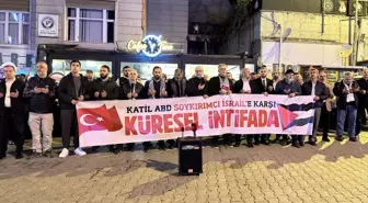 Trabzon ve çevre illerde İsrail'in Küresel Sumud Filosu'na saldırılarına tepki