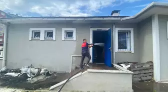 Sinop'ta Stadın Kazan Dairesinde Yangın