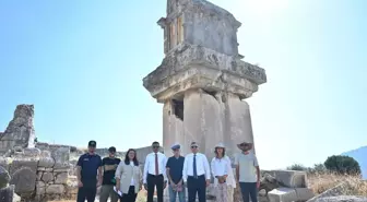 Antalya Valisi Kaş'taki Antik Kentlerde İncelemelerde Bulundu