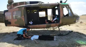Erciş'te Helikopter Kazası Tatbikatı Gerçekleştirildi