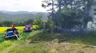 Mudurnu'da Yıldırım Düşmesiyle Çıkan Yangın Kontrol Altına Alındı