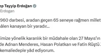 Erdoğan'dan 27 Mayıs darbesi mesajı