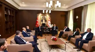KKTC Cumhuriyet Meclis Başkanı Öztürkler, Bakanı Şimşek'i kabul etti