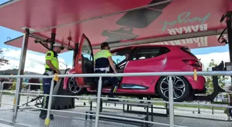 Düzce'de Mobil Trafik Eğitim Tırı Etkinliği Düzenlendi