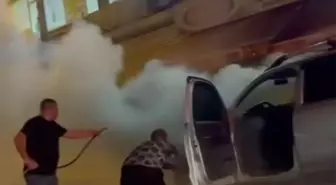 Kızıltepe'de Seyir Halindeki Araçta Yangın Çıktı